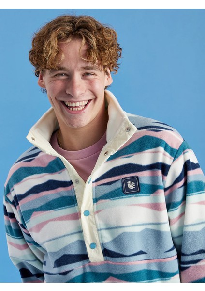 Dik Yaka Cepli Geniş Beden Kalın Polar Kadın Erkek Unisex Retro Sweatshirt 001-0002112 modelleri