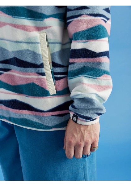 Dik Yaka Cepli Geniş Beden Kalın Polar Kadın Erkek Unisex Retro Sweatshirt 001-0002112 indirimleri