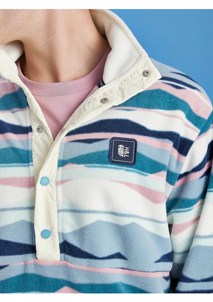 Dik Yaka Cepli Geniş Beden Kalın Polar Kadın Erkek Unisex Retro Sweatshirt 001-0002112