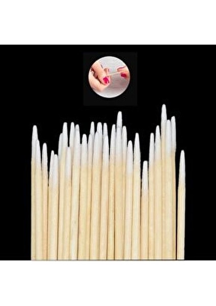 Kalıcı Oje Temizleme Çubuğu Beyaz Renk 100 Adet Pratik Kullanım İçin