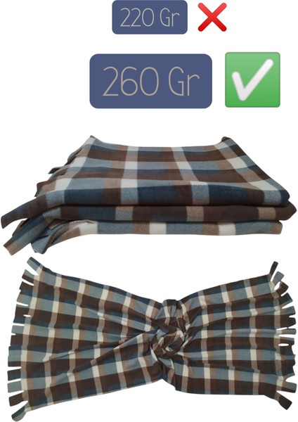 Polar Kışlık Kare Desenli Cafe, Restuarant , Otel Omuz Şal 3 Adet