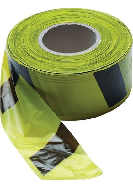 Emniyet Şeridi Sarı-Siyah Ikaz Bandı 500 mt