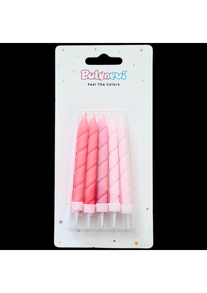 Spiral Pembe Pasta Mum 8 cm * 10 Adet