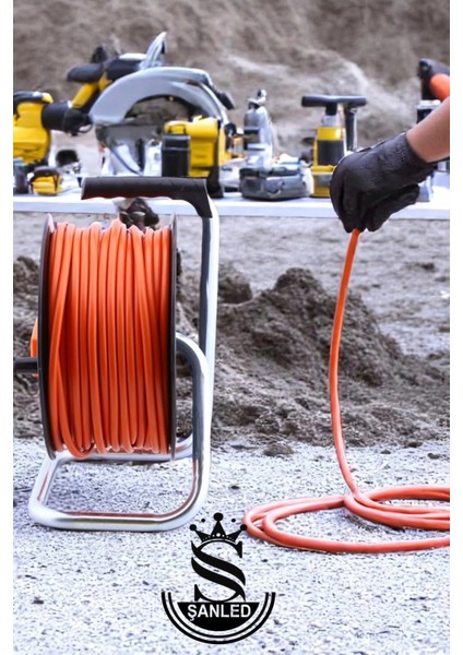 Makaralı 3x2,5 mm 4 Prizli Seyyar Kablo 20 Metre indirimleri