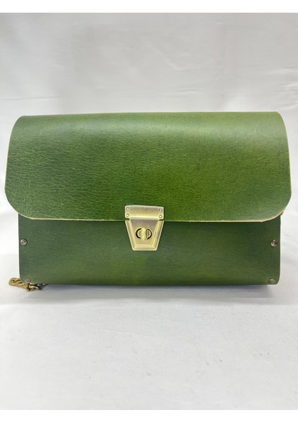 Solenne Çanta, Ahşap Kenarlı Zincir Askılı Veg-Tan Full Grain Deri Kadın Çanta, Günlük Kullanım Kadın Çanta fırsatları