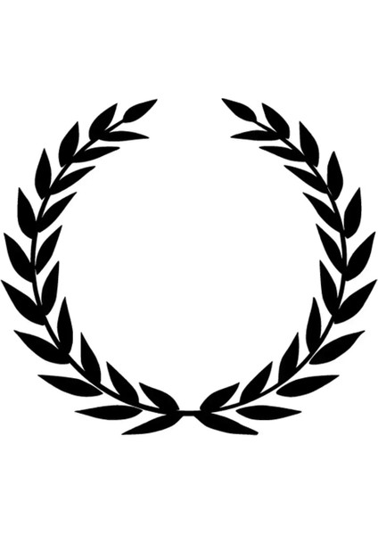 Yapraklı Taç Sticker 20 x 18 cm