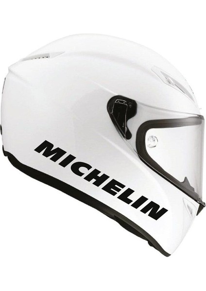 Tek Renk Michelin (Michelin Helmet Stickers) Kask Sticker Etiket Modeli
