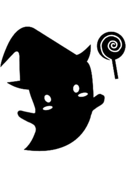 Sevimli Hayalet Tasarım Oto Özel Yeni Sticker Siyah 19*19 cm fiyatları