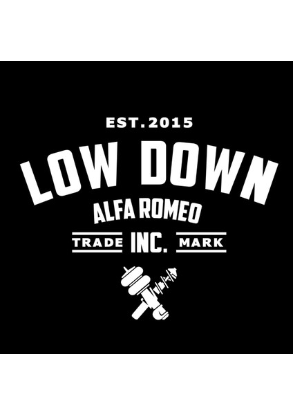 Low Down Alfa Romeo Arka Cam Özel Yeni Sticker 40*31 cm
