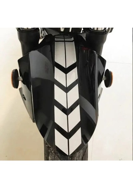 Yeni Özel Motosiklet Çamurluk Sticker Beyaz 34*5,5 cm