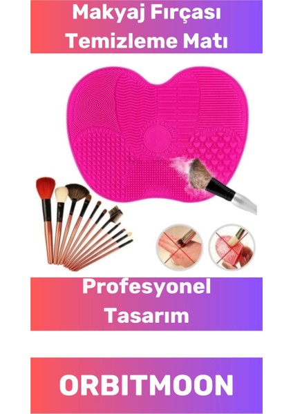 Özel Tasarım Pratik Silikon Yıkanabilir Kurutulabilir Makyaj Fırçası Süngeri Temizleme Matı Aparatı