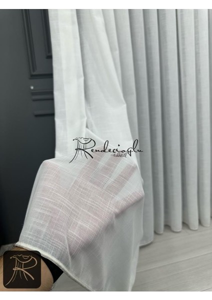 Tül Perde Doğal Linen Keten Dokulu Ultra Gramajlı