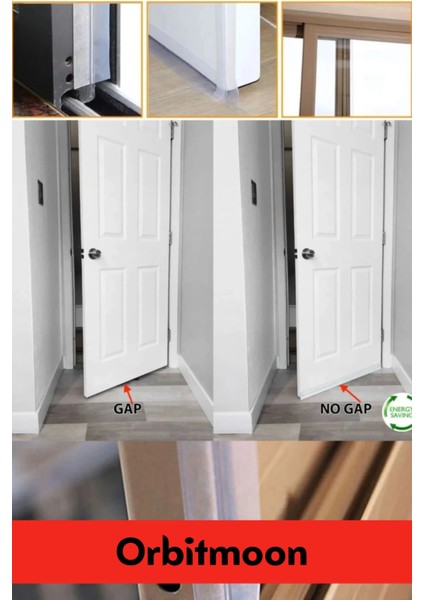 Ses Böcek Toz Önleyici Rüzgar Kesici Kapı Pencere Isı Izolasyon Yalıtım Şeffaf Şerit Bant 5mt 10ADET indirimleri