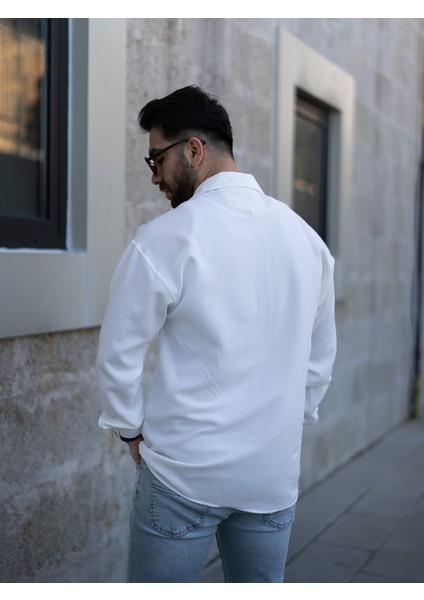 Beyaz Keten Gömlek modelleri