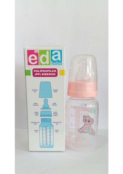 Pembe 150 ml Polipropilen Bebek Biberonu, Güvenle Kullanılır.