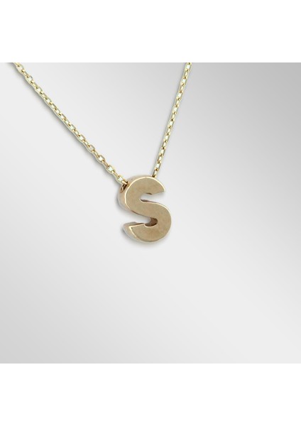 Özel Tasarımı Üç Boyutlu Altın S Harf Kolye fırsatları