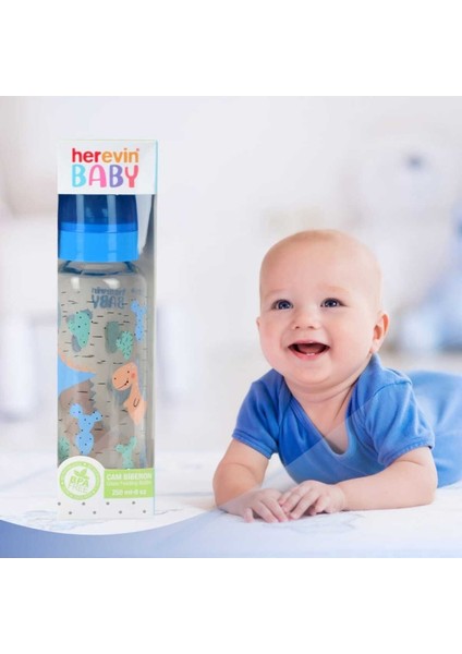 Mavi Cam Biberon Seti 2'li 250ML + 125ML, Güvenli ve Sağlıklı Bebek Beslenme Seti fiyatları