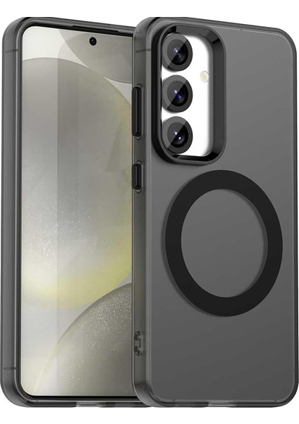 Samsung Galaxy S25 Fe Kılıf Kamera Çıkıntılı Mat Magsafe Şarj Özellikli Kenarları Renkli Premium Sert Kapak