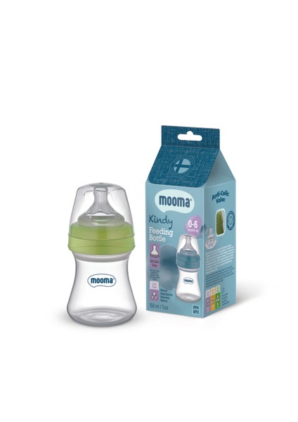 Yumuşak Akışlı 150 ml Bebek Biberonu, 0-6 Ay, Kelly Green Renk