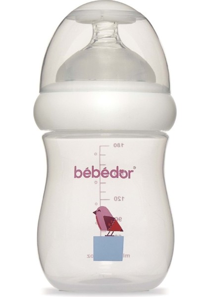 Desenli Geniş Ağızlı 180ML Pp Biberon, Sağlam ve Şık Tasarım