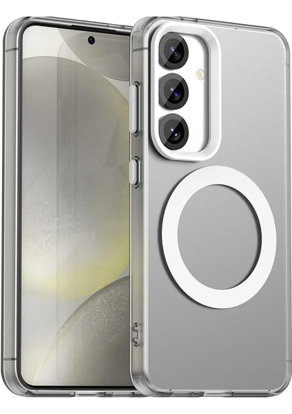 Samsung Galaxy S25 Fe Kılıf Kamera Çıkıntılı Mat Magsafe Şarj Özellikli Kenarları Renkli Premium Sert Kapak