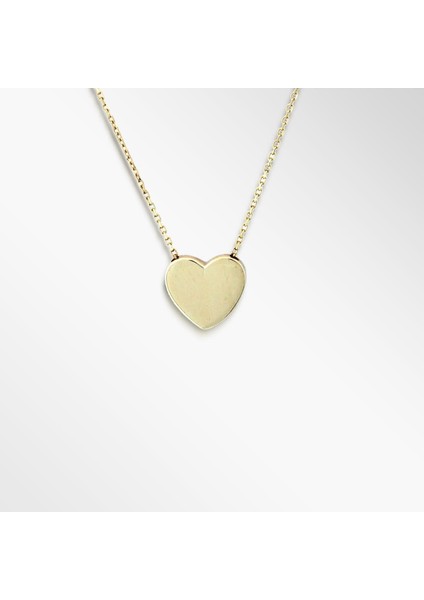 Özel Tasarımı Üç Boyutlu Altın Kalp Kolye
