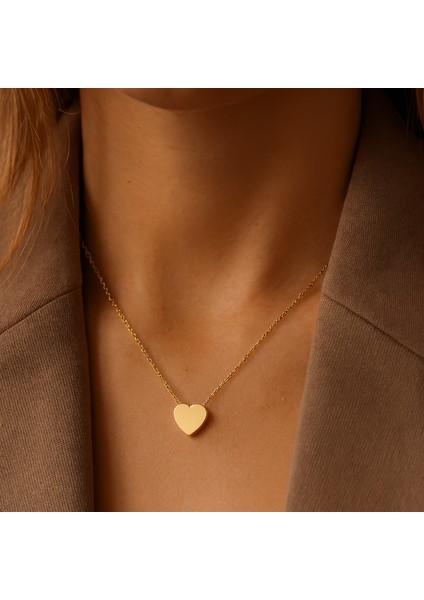 Özel Tasarımı Üç Boyutlu Altın Kalp Kolye fiyatları