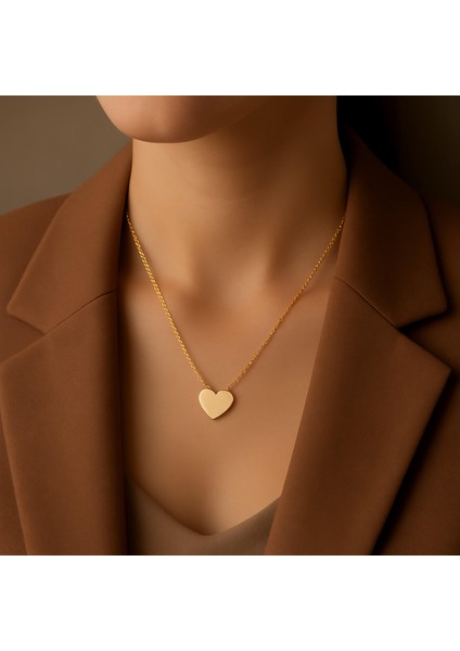 Özel Tasarımı Üç Boyutlu Altın Kalp Kolye fırsatları