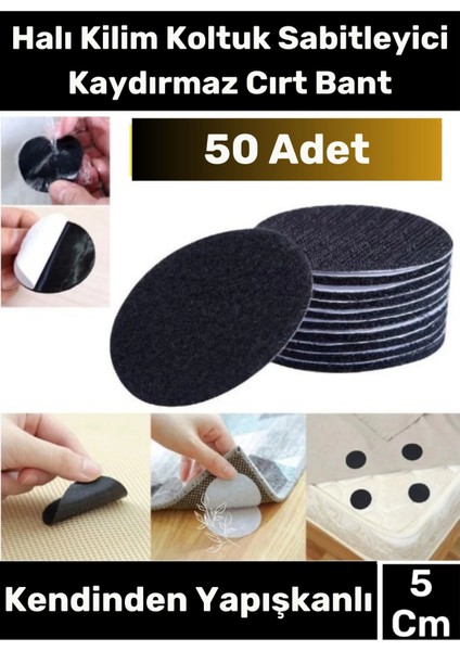 Özel Seri Kendinden Yapışkanlı Halı Kilim Sabitleyici Koltuk Kaydırmaz Yıkanabilir 50 Adet Cırt Bant