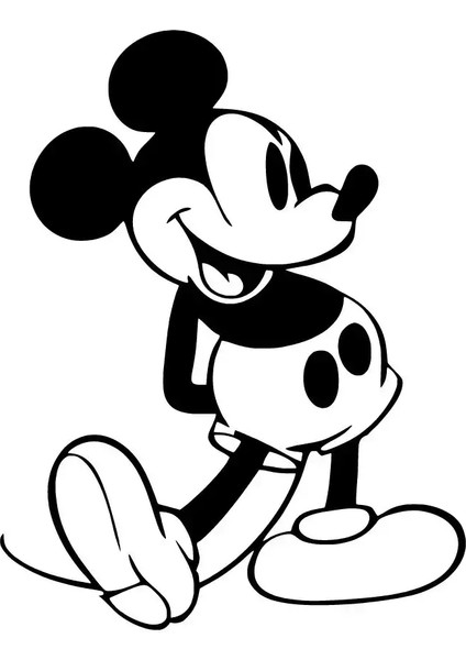 Mickey Ayakta Sticker 10 x 13 cm