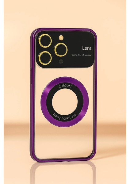 Iphone 15 Pro Kılıf Kamera Korumalı Magsafe Colourl Mor