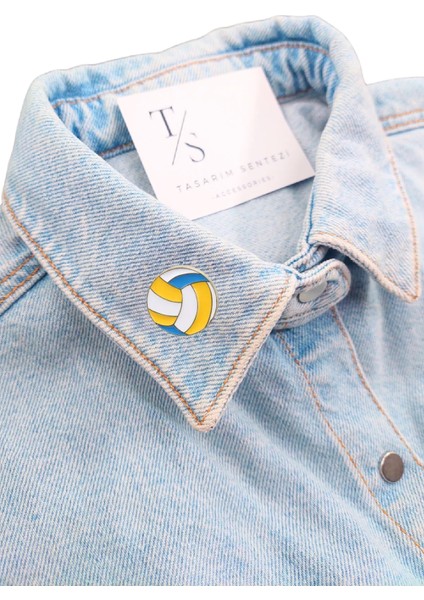 Rozet Metal Broş Voleybol Topu Spor Manşet Smaç File Volleyball Yaka Okul Çanta Kıyafet Şapka Takı fiyatları