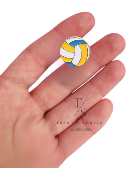 Rozet Metal Broş Voleybol Topu Spor Manşet Smaç File Volleyball Yaka Okul Çanta Kıyafet Şapka Takı fırsatları