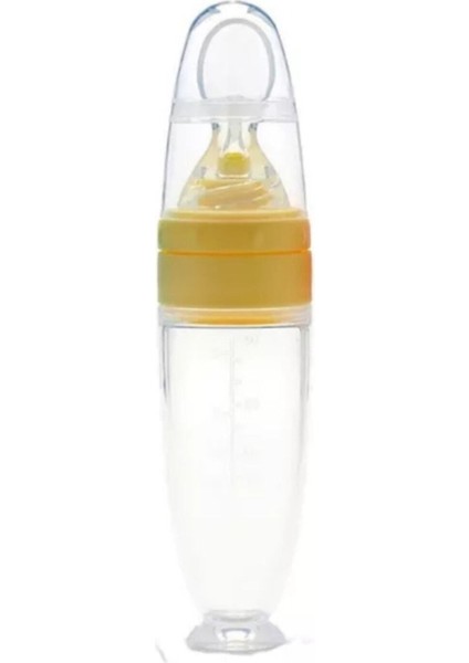 Silikon Kaşıklı 90ML Biberon, Güvenli ve Renkli Bebek Beslenme Öğeleri fiyatları