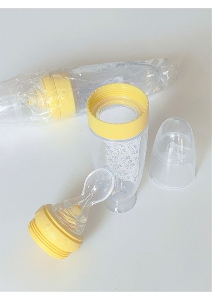 Silikon Kaşıklı 90ML Biberon, Güvenli ve Renkli Bebek Beslenme Öğeleri fırsatları