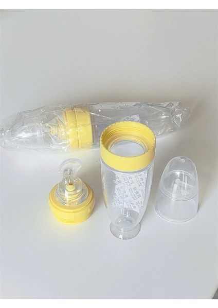 Silikon Kaşıklı 90ML Biberon, Güvenli ve Renkli Bebek Beslenme Öğeleri