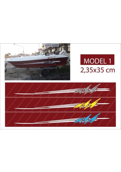 Tekne Renkli Sticker Etiket Modeli