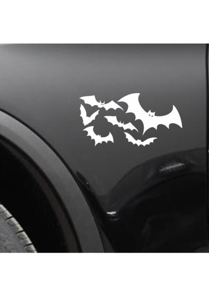 Yarasa Tasarım Su Geçirmez Çıkarılabilir Oto Özel Yeni Sticker 19*36 cm