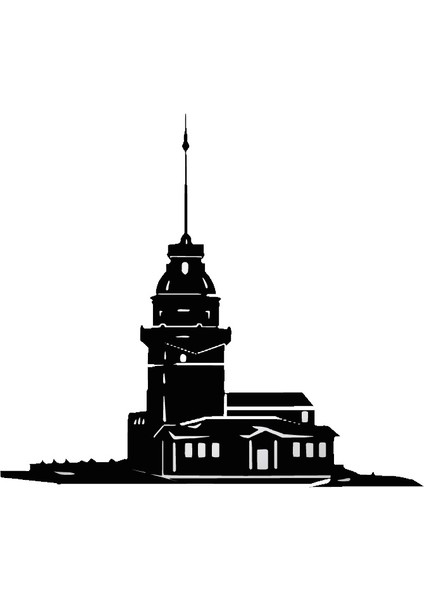 Kız Kulesi Oto Arka Cam Sticker 20 x 20 cm