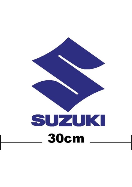 Suzuki Yazı ve S Logo Yazı Sticker Etiket Tek Renk modelleri