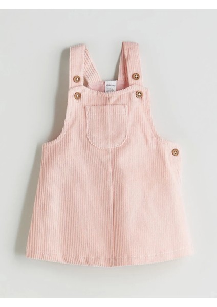 Baby Pembe Bisiklet Yaka Pamuklu Kadife Kız Bebek Bluz ve Salopet 2'li Takım fiyatları