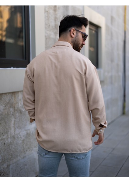 Bej Keten Gömlek fırsatları