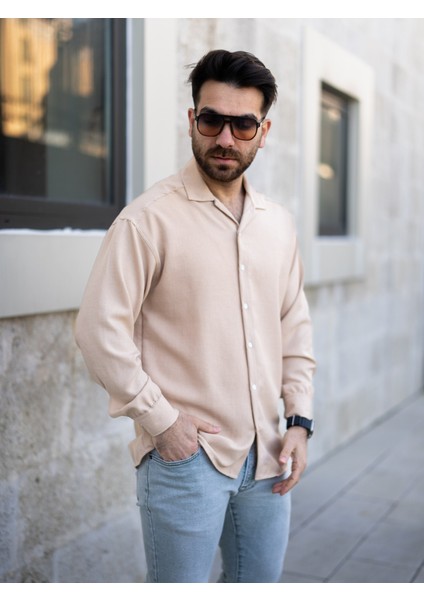 Bej Keten Gömlek indirimleri