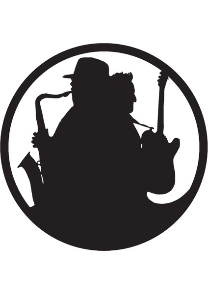 Caz Müzik Model 2 Oto Özel Yeni Sticker 30 x 30 cm