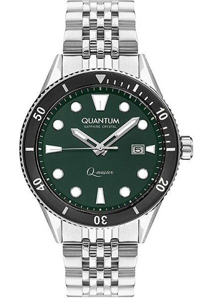 QMG1024.370 Erkek Kol Saati | Safir Camlı, Yeşil Diver Tasarımı, 10 Atm Su Geçirmezlik