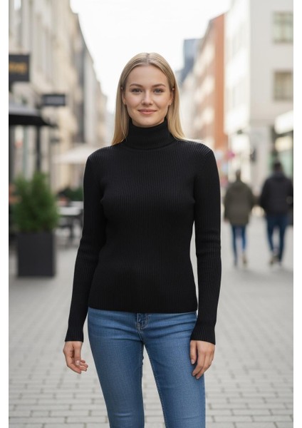 TRİKO KAZAK BALIKCI YAKA FİTİLLİ ESNEK