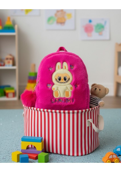 Pembe Labubu Çocuk Sırt Çantası