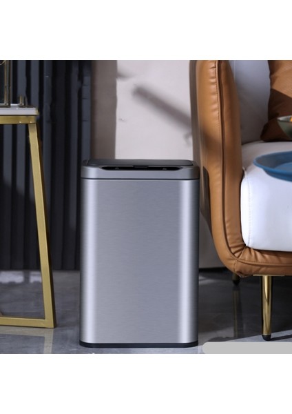 Çöp Kutusu 13LITRE Sensörlü Temassız Kullanım Paslanmaz Çelik Akıllı Sensörlü Çöp Kutusu fiyatları