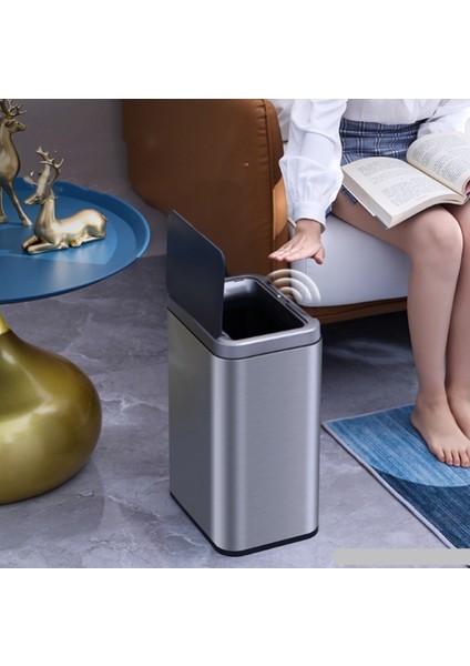Çöp Kutusu 13LITRE Sensörlü Temassız Kullanım Paslanmaz Çelik Akıllı Sensörlü Çöp Kutusu modelleri