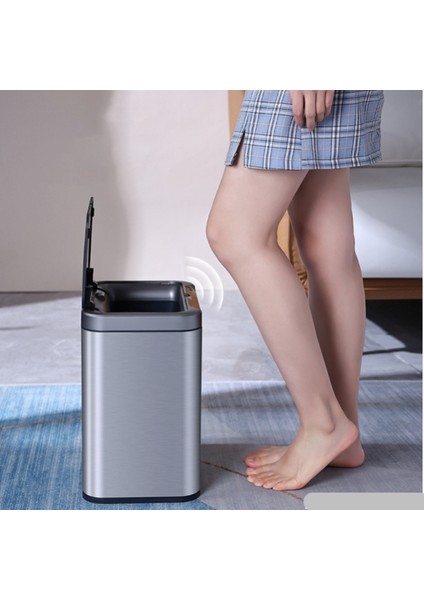 Çöp Kutusu 13LITRE Sensörlü Temassız Kullanım Paslanmaz Çelik Akıllı Sensörlü Çöp Kutusu fırsatları